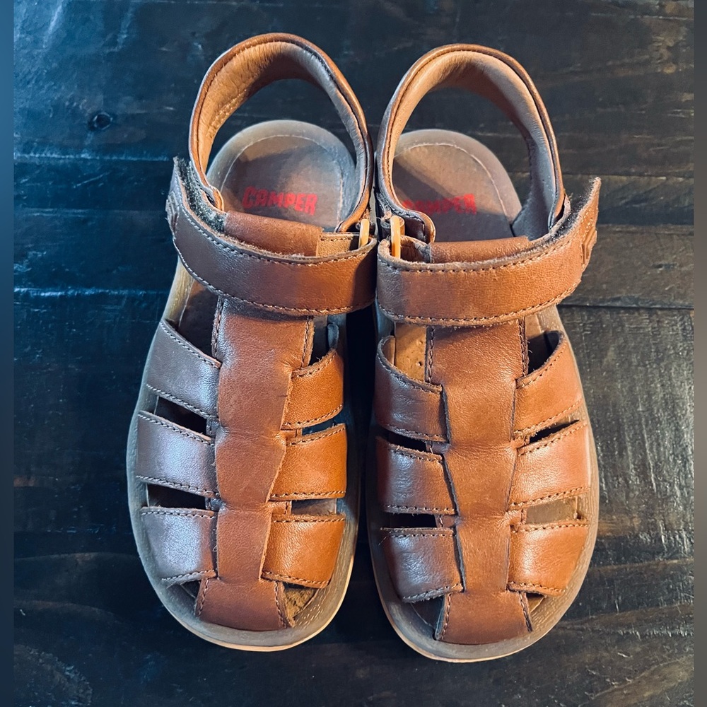 Camper Tan Kids Sandals 10.5